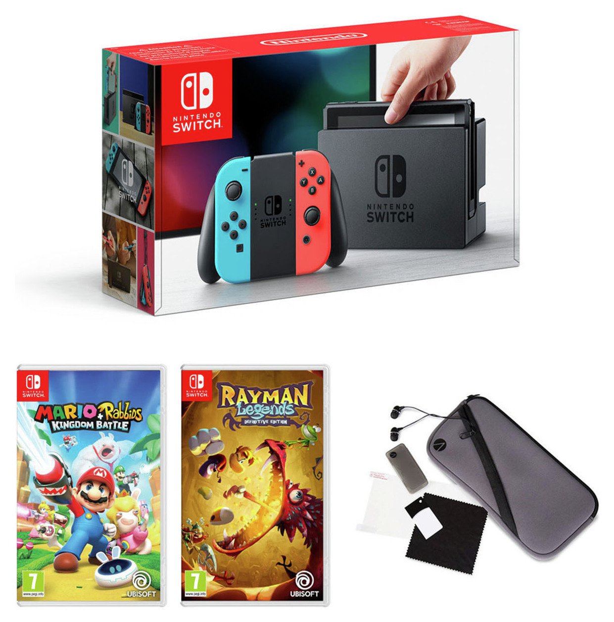 Nintendo Switch Neon Console with Rabbids & Rayman Bundle Review thumbnail